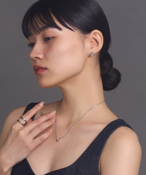 LHME（エルエイチエムイー）の「【WEB限定】“Moment”ハートストーンネックレス/クリア/サージカルステンレス（金属アレルギー対応）【LHME / エルエイチエムイー】（ネックレス・レディース・シルバー/ゴールド・45cm）」の10枚目の写真