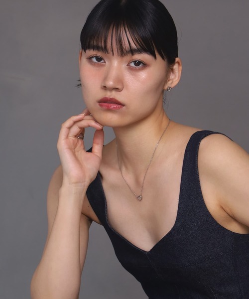 LHME（エルエイチエムイー）の「【WEB限定】“Moment”ハートストーンネックレス/クリア/サージカルステンレス（金属アレルギー対応）【LHME / エルエイチエムイー】（ネックレス・レディース・シルバー/ゴールド・45cm）」の12枚目の写真