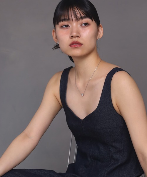 LHME（エルエイチエムイー）の「【WEB限定】“Moment”ハートストーンネックレス/クリア/サージカルステンレス（金属アレルギー対応）【LHME / エルエイチエムイー】（ネックレス・レディース・シルバー/ゴールド・45cm）」の13枚目の写真