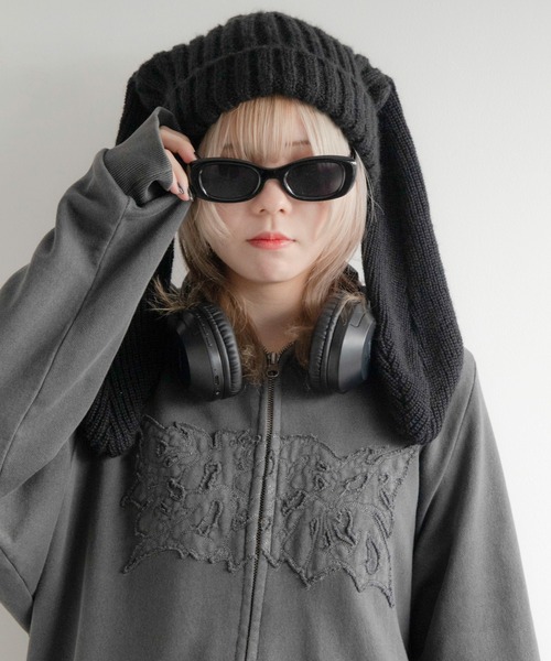 WEGO（ウィゴー）の「WEGO/ウサミミニットキャップ（ニットキャップ/ビーニー・レディース・オフホワイト/ブラック・FREE）」の21枚目の写真