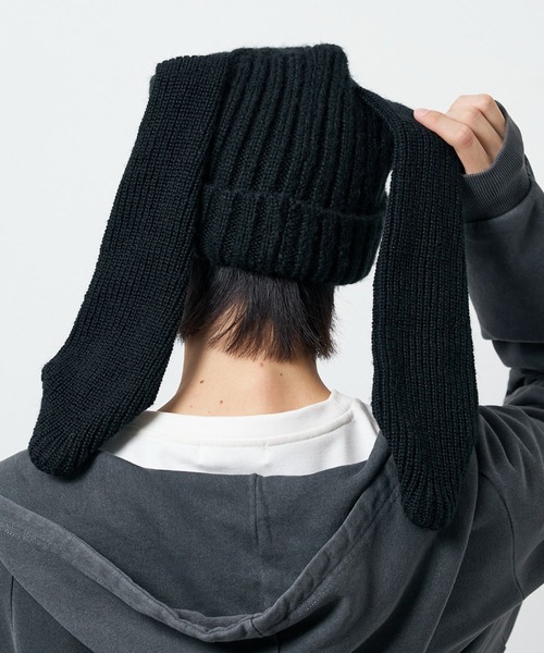 WEGO（ウィゴー）の「WEGO/ウサミミニットキャップ（ニットキャップ/ビーニー・レディース・オフホワイト/ブラック・FREE）」の11枚目の写真