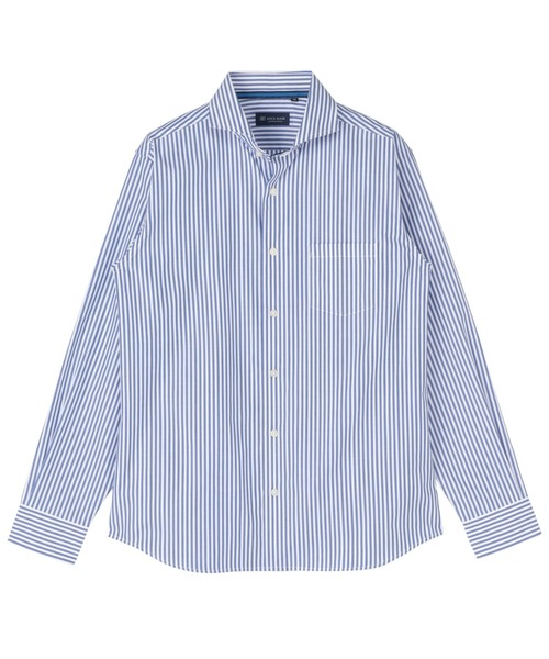 TOKYO SHIRTS(トウキョウシャツ)の「形態安定ノーアイロン カラーテープ ホリゾンタルワイド 長袖カジュアルシャツ(シャツ/ブラウス・メンズ・ブルー・L/LL/M)」の1枚目の写真