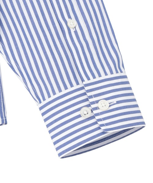 TOKYO SHIRTS(トウキョウシャツ)の「形態安定ノーアイロン カラーテープ ホリゾンタルワイド 長袖カジュアルシャツ(シャツ/ブラウス・メンズ・ブルー・L/LL/M)」の4枚目の写真