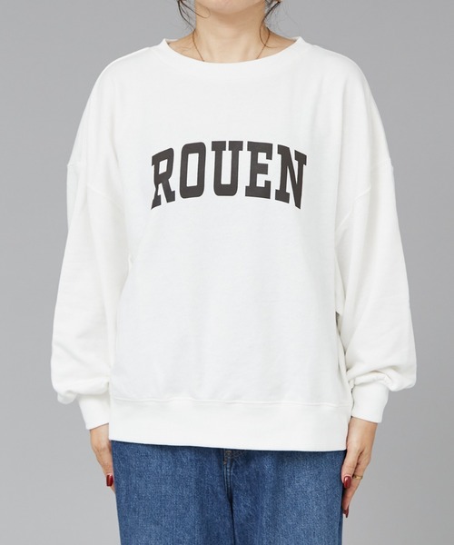 Rouge vif(ルージュヴィフ)の「【一部店舗限定】ドロップショルダーロゴスウエット(スウェット・レディース・オフホワイト/グレー・フリー)」の10枚目の写真