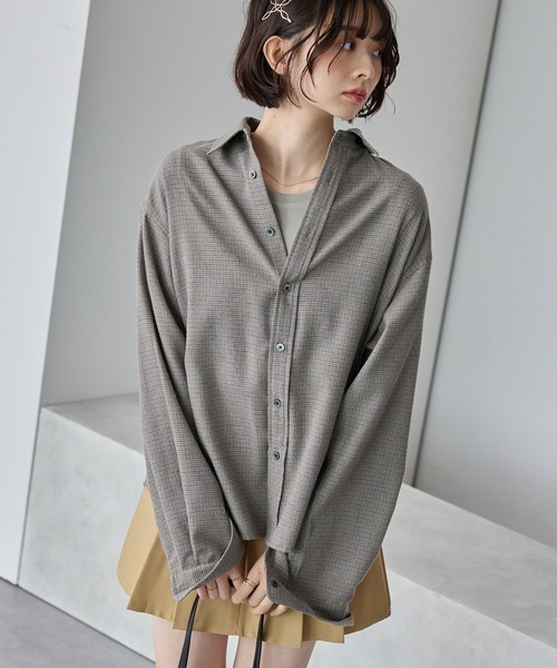 MONO-MART（モノマート）の「ビエラルーズレギュラーカラーネルシャツ（シャツ/ブラウス・メンズ・オフホワイト/グレー系/ダークブラウン/ベージュ系/ブラック/ダークグレー・S/L/M）」の6枚目の写真