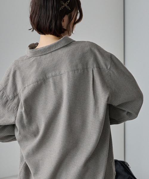 MONO-MART（モノマート）の「ビエラルーズレギュラーカラーネルシャツ（シャツ/ブラウス・メンズ・オフホワイト/グレー系/ダークブラウン/ベージュ系/ブラック/ダークグレー・S/L/M）」の11枚目の写真