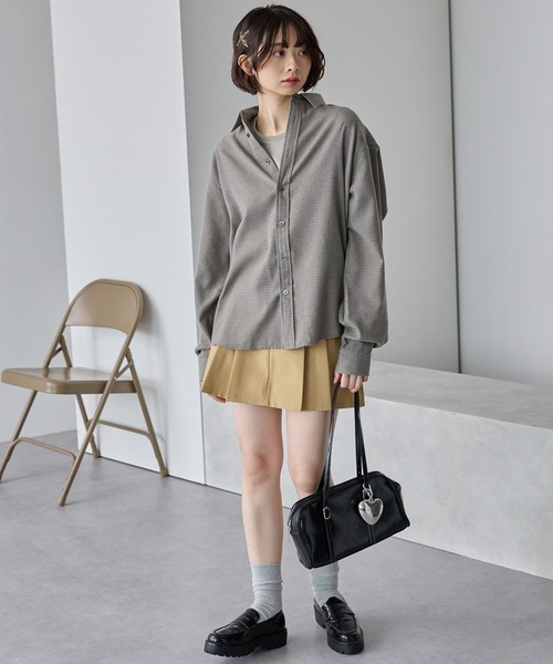 MONO-MART（モノマート）の「ビエラルーズレギュラーカラーネルシャツ（シャツ/ブラウス・メンズ・オフホワイト/グレー系/ダークブラウン/ベージュ系/ブラック/ダークグレー・S/L/M）」の12枚目の写真