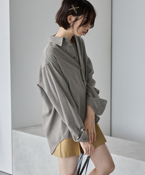 MONO-MART（モノマート）の「ビエラルーズレギュラーカラーネルシャツ（シャツ/ブラウス・メンズ・オフホワイト/グレー系/ダークブラウン/ベージュ系/ブラック/ダークグレー・S/L/M）」の15枚目の写真