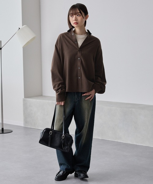 MONO-MART（モノマート）の「ビエラルーズレギュラーカラーネルシャツ（シャツ/ブラウス・メンズ・オフホワイト/グレー系/ダークブラウン/ベージュ系/ブラック/ダークグレー・S/L/M）」の7枚目の写真