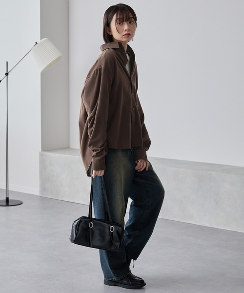 MONO-MART（モノマート）の「ビエラルーズレギュラーカラーネルシャツ（シャツ/ブラウス・メンズ・オフホワイト/グレー系/ダークブラウン/ベージュ系/ブラック/ダークグレー・S/L/M）」の9枚目の写真