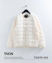 【TAION(タイオン)】〈メンズ〉ベーシック クルーネックボタン インナーダウンジャケット