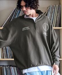 ADAM PATEK（アダムパテック）の「ADMPATEK/logo half zip stand pullover/刺繍ロゴハーフジッププルオーバースタンドスウェット（スウェット）」