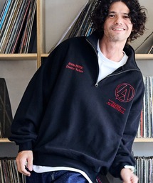 ADAM PATEK（アダムパテック）の「ADMPATEK/logo half zip stand pullover/刺繍ロゴハーフジッププルオーバースタンドスウェット（スウェット）」