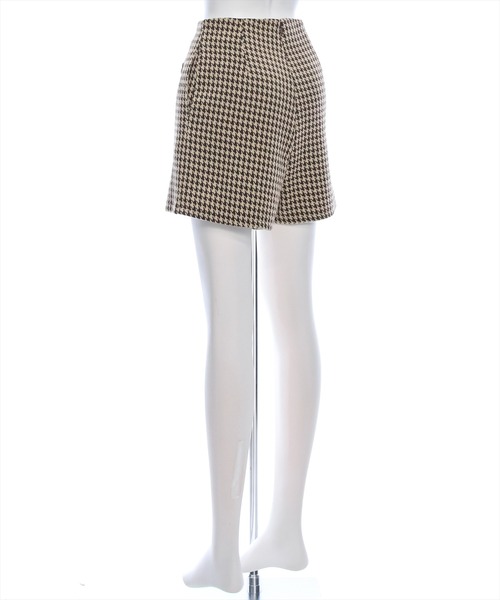 【新品未使用】馬千鳥柄　ショートパンツ セール】千鳥柄ハイウエストショートパンツ≪2024AW新作≫（その他