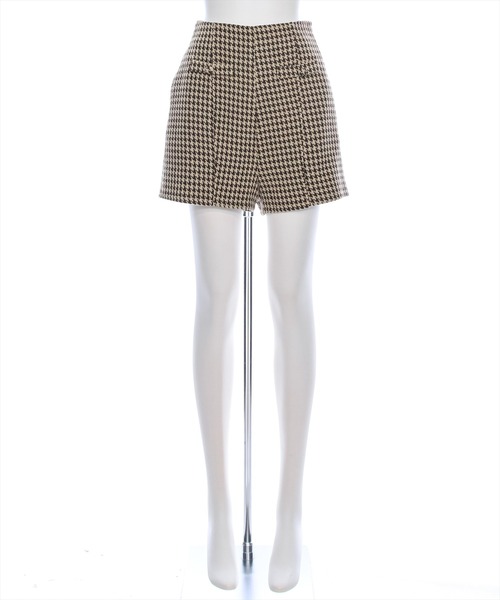 clear（クリア）の「千鳥柄ハイウエストショートパンツ≪2024AW新作≫（その他パンツ・レディース・ブラウン/ブラック・S/M）」の14枚目の写真