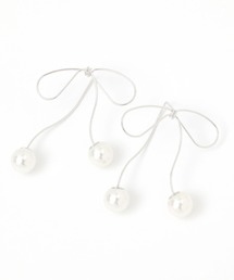 tiny tiny（ティニーティニー）の「線リボンピアス[tiny tiny(ティニーティニー)]（ピアス（両耳用））」