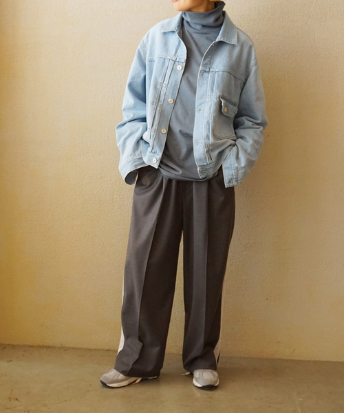 JOURNAL STANDARD LUXE（ジャーナルスタンダード　ラックス）の「クリアツイル ラインパンツ（その他パンツ・レディース・ブラック/グレー・MEDIUM/SMALL）」の17枚目の写真