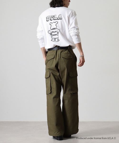 UCLA（ユーシーエルエー）の「UCLA Bear ビックシルエット　ロンT（Tシャツ/カットソー・メンズ・ホワイト/ヘザーグレー・M/L）」の15枚目の写真