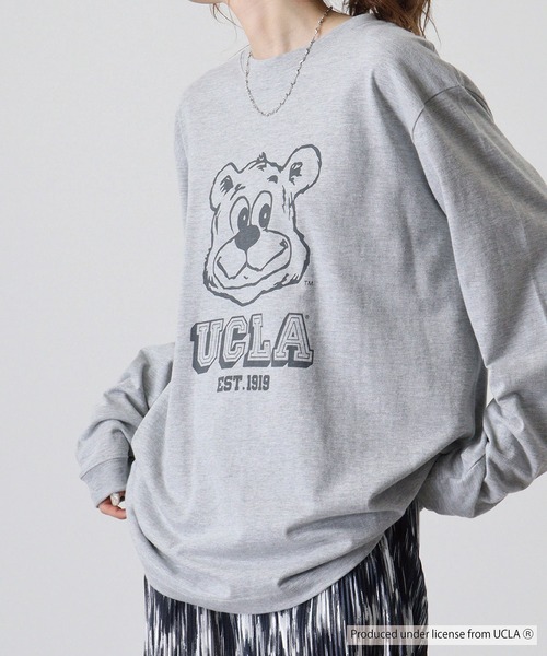 UCLA（ユーシーエルエー）の「UCLA Bear ビックシルエット　ロンT（Tシャツ/カットソー・メンズ・ホワイト/ヘザーグレー・M/L）」の16枚目の写真