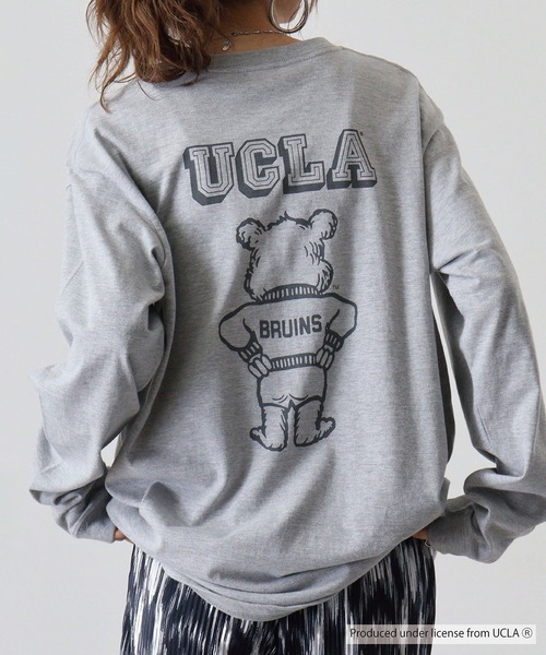 UCLA（ユーシーエルエー）の「UCLA Bear ビックシルエット　ロンT（Tシャツ/カットソー・メンズ・ホワイト/ヘザーグレー・M/L）」の18枚目の写真