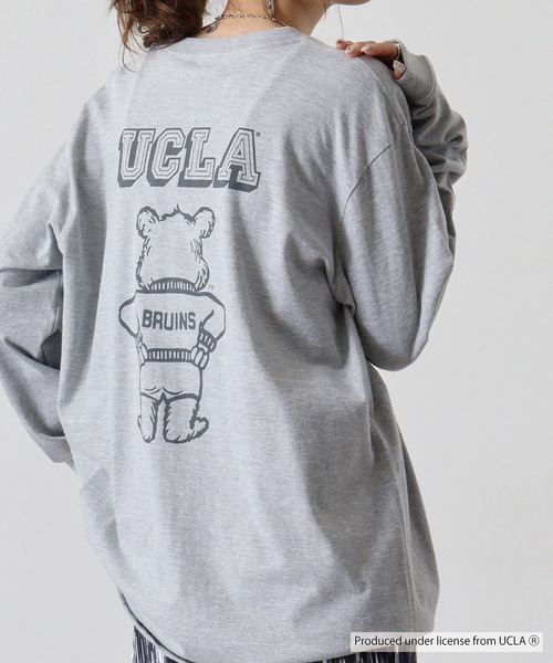UCLA（ユーシーエルエー）の「UCLA Bear ビックシルエット　ロンT（Tシャツ/カットソー・メンズ・ホワイト/ヘザーグレー・M/L）」の19枚目の写真