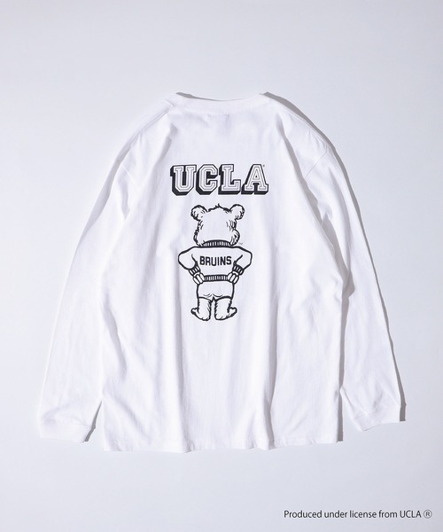 UCLA（ユーシーエルエー）の「UCLA Bear ビックシルエット　ロンT（Tシャツ/カットソー・メンズ・ホワイト/ヘザーグレー・M/L）」の7枚目の写真