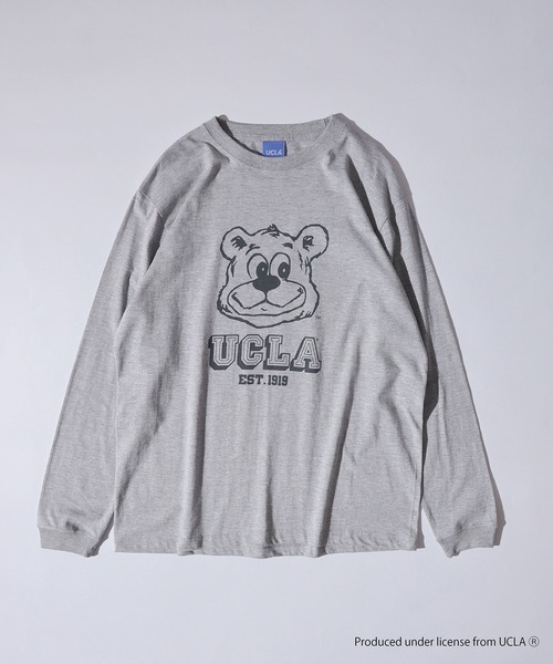 UCLA（ユーシーエルエー）の「UCLA Bear ビックシルエット　ロンT（Tシャツ/カットソー・メンズ・ホワイト/ヘザーグレー・M/L）」の9枚目の写真