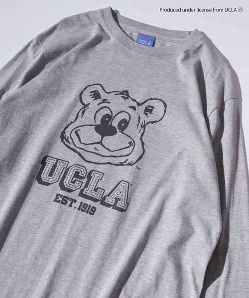 UCLA（ユーシーエルエー）の「UCLA Bear ビックシルエット　ロンT（Tシャツ/カットソー・メンズ・ホワイト/ヘザーグレー・M/L）」の8枚目の写真