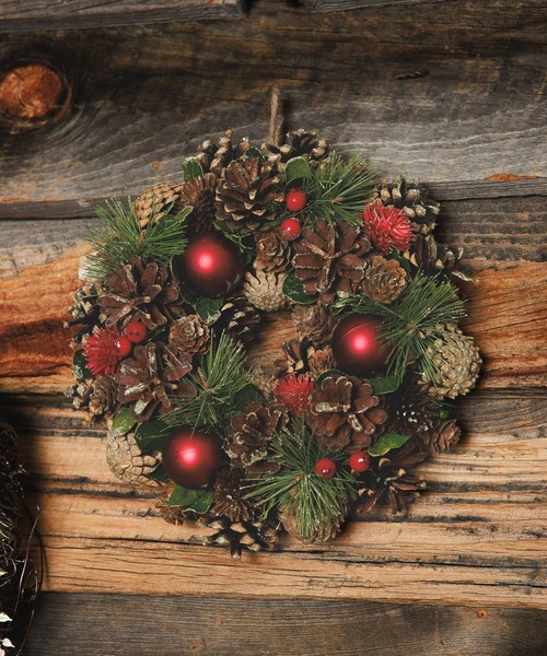 BAYFLOW（ベイフロー）の「[天然素材]クリスマスリース（インテリア雑貨・レディース・レッド/ブラウン/ホワイト/ネイビー/レッド系/ブルー・00）」の6枚目の写真