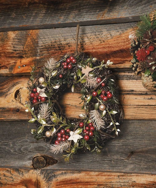 BAYFLOW（ベイフロー）の「[天然素材]クリスマスリース（インテリア雑貨・レディース・レッド/ブラウン/ホワイト/ネイビー/レッド系/ブルー・00）」の5枚目の写真