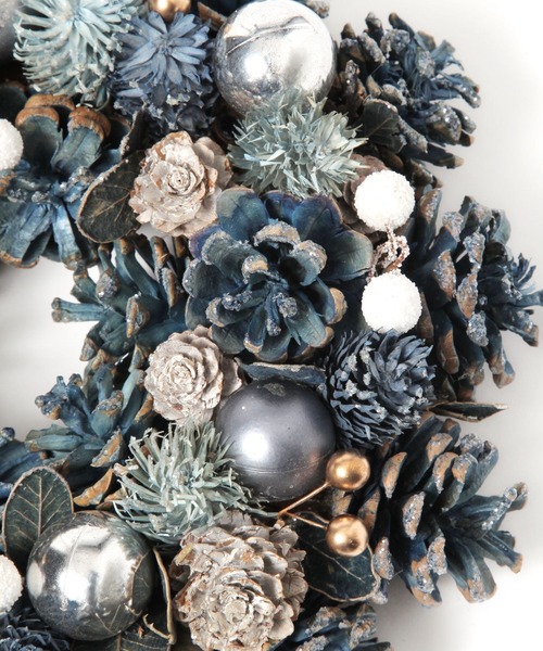 BAYFLOW（ベイフロー）の「[天然素材]クリスマスリース（インテリア雑貨・レディース・レッド/ブラウン/ホワイト/ネイビー/レッド系/ブルー・00）」の8枚目の写真