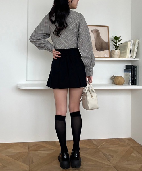one after another NICE CLAUP(ワンアフターアナザーナイスクラップ)の「ピコレースボウタイブラウス(シャツ/ブラウス・レディース・ブラック/グレー系その他/サックスブルー/オフホワイト・FREE)」の8枚目の写真