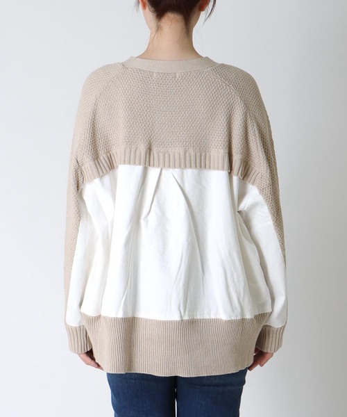 Cepica（セピカ）の「デニムコンビZIPブルゾン　　　＠（カーディガン/ボレロ・レディース・チャコールグレー/ベージュ・FREE）」の5枚目の写真