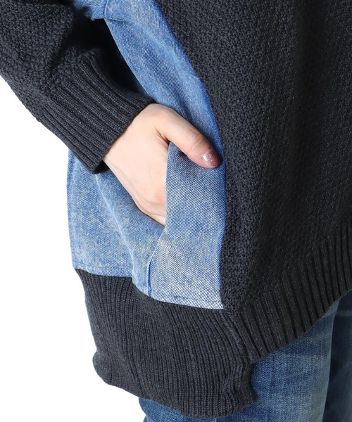 Cepica（セピカ）の「デニムコンビZIPブルゾン　　　＠（カーディガン/ボレロ・レディース・チャコールグレー/ベージュ・FREE）」の9枚目の写真