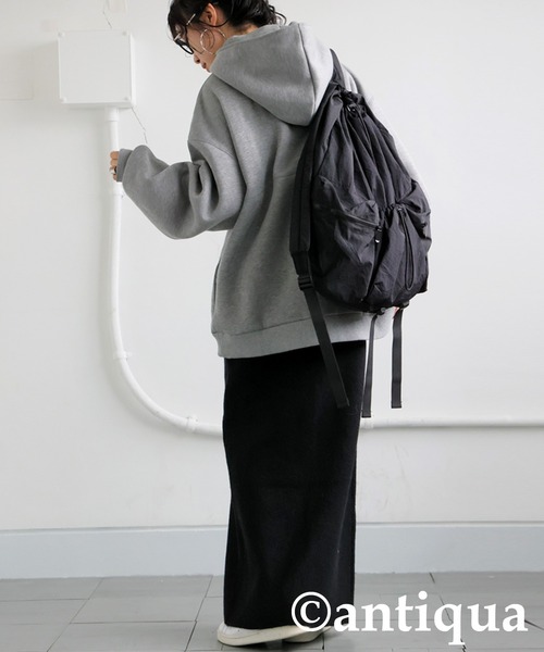 antiqua(アンティカ)の「ボタンニットスカート(スカート・レディース・ブラック/グレー/レッド・ONESIZE)」の5枚目の写真