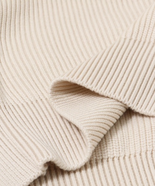 Yonetomi（ヨネトミ）の「Yonetomi　EX FINE WOOL RIB KNIT BLOUSON（ニット/セーター・メンズ・ブラック/アイボリー・3/4）」の11枚目の写真