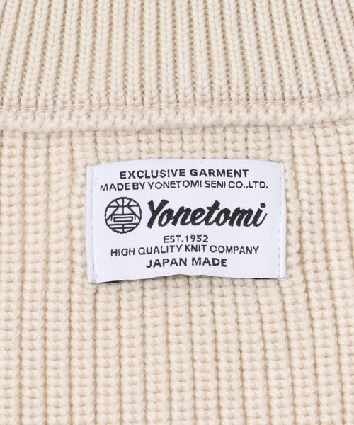Yonetomi（ヨネトミ）の「Yonetomi　EX FINE WOOL RIB KNIT BLOUSON（ニット/セーター・メンズ・ブラック/アイボリー・3/4）」の12枚目の写真