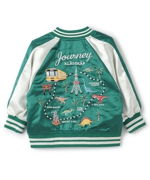 kladskap（クレードスコープ）の「電車×恐竜スカジャン（ブルゾン・キッズ・ネイビー/グリーン・90cm/100cm/110cm/120cm/130cm）」の17枚目の写真