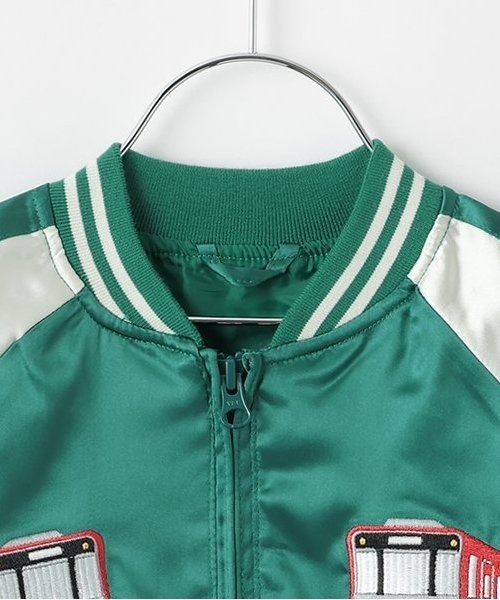 kladskap（クレードスコープ）の「電車×恐竜スカジャン（ブルゾン・キッズ・ネイビー/グリーン・90cm/100cm/110cm/120cm/130cm）」の18枚目の写真