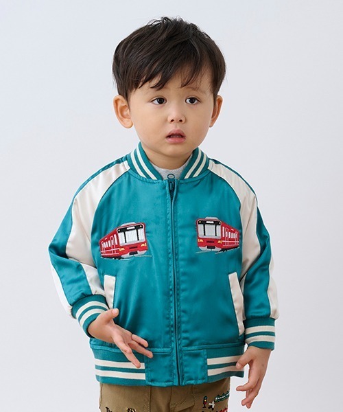 kladskap（クレードスコープ）の「電車×恐竜スカジャン（ブルゾン