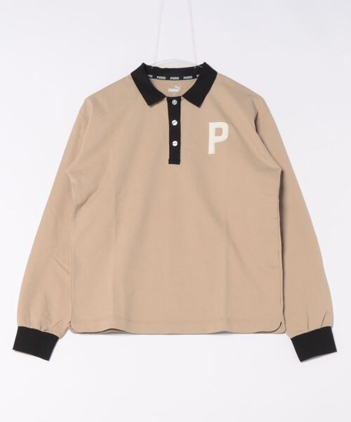 【セール】PUMA プーマ ウィメンズ ゴルフ Pロゴ ミニワッフル ストレッチ ポロシャツ 長袖（ポロシャツ）｜PUMA（プーマ）