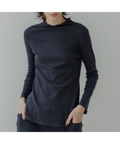 【 Sacre / サク・レ 】【One mile】ｽﾄﾚｯﾁﾘﾌﾞ ﾛﾝｸﾞｽﾘｰﾌﾞﾄｯﾌﾟｽ / 23SCR001（Tシャツ/カットソー）｜Sacre（サクレ） 8,131円