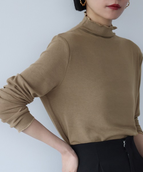 メロウハイネックカットソー（Tシャツ/カットソー）｜LOWO（ロワ）の