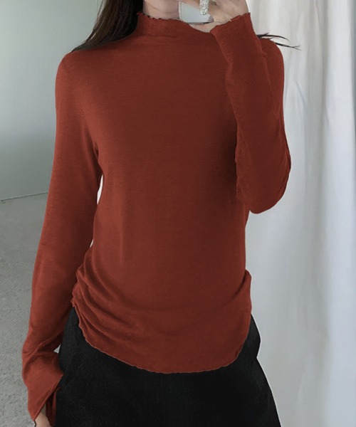 メロウハイネックカットソー（Tシャツ/カットソー）｜LOWO（ロワ）の