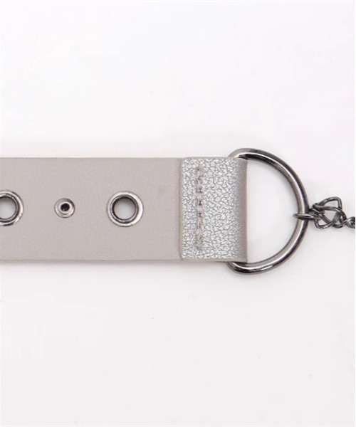 axes femme POETIQUE(アクシーズファムポエティック)の「シルバー・ブレットベルト(ベルト・レディース・グレー/ブラック・FREE)」の10枚目の写真