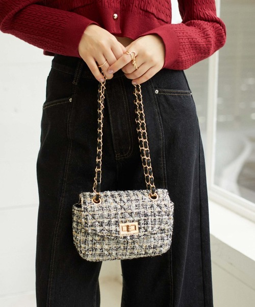 archives(アルシーヴ)の「キルトチェーンバッグ(ショルダーバッグ・レディース・グレー/ブラック/レッド/オフホワイト・FREE)」の7枚目の写真