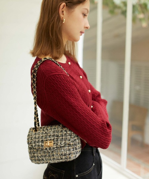 archives(アルシーヴ)の「キルトチェーンバッグ(ショルダーバッグ・レディース・グレー/ブラック/レッド/オフホワイト・FREE)」の8枚目の写真