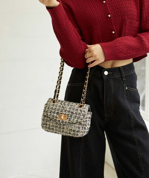 archives(アルシーヴ)の「キルトチェーンバッグ(ショルダーバッグ・レディース・グレー/ブラック/レッド/オフホワイト・FREE)」の5枚目の写真