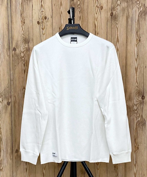 Schott(ショット)の「HONEYCOMB WAFFLE T-SHIRT(Tシャツ/カットソー・メンズ・ブラック/グレー/ホワイト・XL/L/XXL/M)」の1枚目の写真