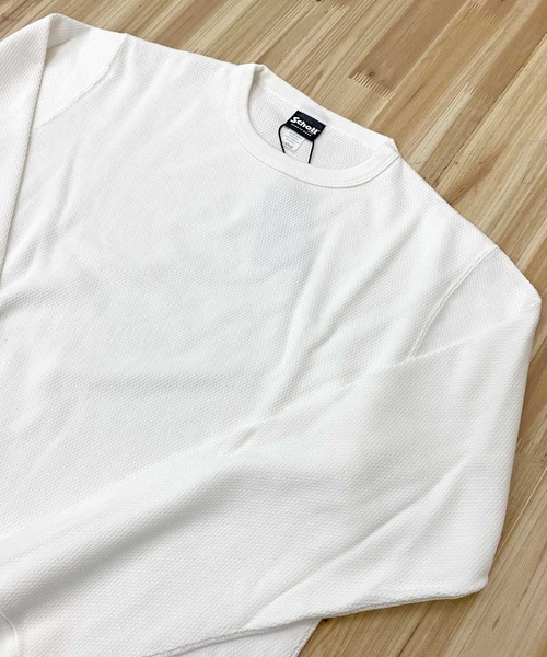 Schott(ショット)の「HONEYCOMB WAFFLE T-SHIRT(Tシャツ/カットソー・メンズ・ブラック/グレー/ホワイト・XL/L/XXL/M)」の5枚目の写真